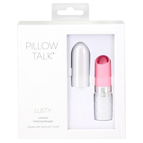 Pillow Talk Lusty - įkraunamas, liežuvėliu vibratoriumi (rožinė)