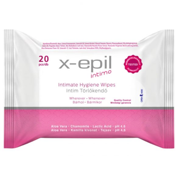 X-Epil Intimo - intymios servetėlės (20 vnt)