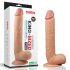 Lovetoy King-Sized - su siurbtuku, tikroviškas dildo su sėklidėmis - 25 cm (natūralus)