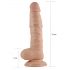 Lovetoy Real Extreme - prisisiurbiantis, su sėklidėmis dildo - 21cm (natūralus)