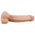 Lovetoy Real Extreme - padas su sėklidėmis G taško dildo - 21cm (natūralus)