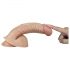 Lovetoy Real Extreme - padas su sėklidėmis G taško dildo - 21cm (natūralus)