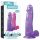 Lovetoy Jelly Studs - tikroviškas dildo su padu - 20cm (violetinis)