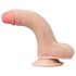 Lovetoy Realistiškas dvigubo sluoksnio dildo su siurbtuku - 18cm (natūralus)