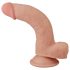 Lovetoy Sliding-Skin - dvigubo sluoksnio siurbtuku dildo - 21cm (natūralus)