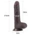 Lovetoy Sliding-Skin - dvigubo sluoksnio siurbiamoji dildo - 18cm (ruda)