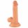 Mr. Rude - tikru prisisiurbiančiu sėklidžiu dildo - 17 cm (natūralus)