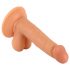 Mr. Rude - tikru prisisiurbiančiu sėklidžiu dildo - 17 cm (natūralus)