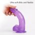 Tracy's Dog Jelly 8 - siurbtukas tvirtas dildo su sėklidėmis (purpurinis)