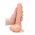 RealRock Dong 8 - realistiškas dildo su sėklidėmis (20cm) - natūralus