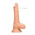 RealRock Dong 9 - natūralus, su sėklidėmis dildo (23 cm) - natūrali spalva