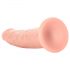 RealRock Slim - su tvirtinimo padu, realistinis dildo - 15,5 cm (natūralus)