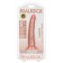 RealRock Slim - su tvirtinimo padu, realistinis dildo - 15,5 cm (natūralus)