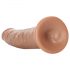 RealRock Slim - tvirta prisiurbiamoji realistiška dildo 15,5cm (tamsi natūrali)