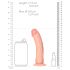 RealRock – realistinis dildo su siurbtuku - 15,5 cm (natūralus)