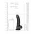 RealRock - prilimpanti realistinė dildo su sėklidėmis - 15,5 cm (juoda)