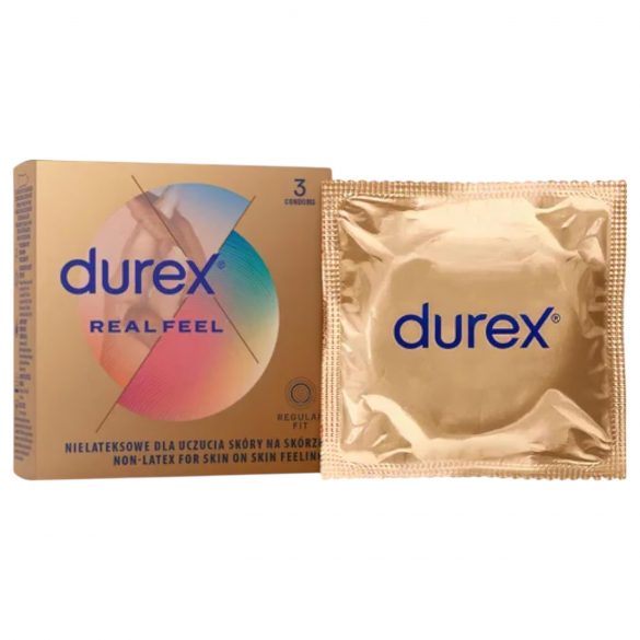 Durex Real Feel - latekso neturintis prezervatyvas (3 vnt.)