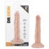 Dr. Skin 5 - su siurbimo taure, tikroviškas dildo - natūrali spalva (14,5 cm)