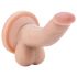 Dr. Skin 4 - prilimpantis, su sėklidėmis realistiškas dildo - natūralus (12 cm)