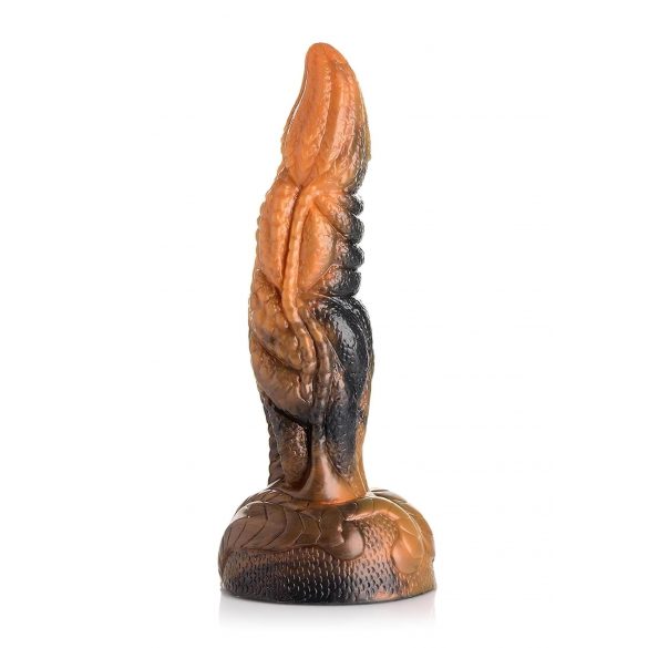 Creature Cocks Ravager - tekstūruotas silikoninis dildo - 20 cm (oranžinis)