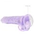 REALROCK - permatomas realistiškas dildo - violetinis (19cm)