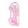 REALROCK - skaidrus tikroviškas dildo - rožinis (22cm)