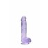 REALROCK - permatomas realistiškas dildo - violetinis (15cm)