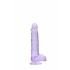 REALROCK - permatomas realistiškas dildo - violetinis (15cm)