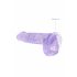 REALROCK - permatomas realistiškas dildo - violetinis (15cm)