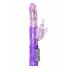 Easytoys - sukiojamasis ir stumdomasis vibratorius su drugelio klitorių masažuokliu (violetinis)