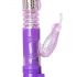 Easytoys - sukiojamasis ir stumdomasis vibratorius su drugelio klitorių masažuokliu (violetinis)