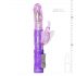 Easytoys - sukiojamasis ir stumdomasis vibratorius su drugelio klitorių masažuokliu (violetinis)