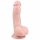 Easytoys - siurbtukas, su sėklidėmis dildo (15cm) - natūralios spalvos