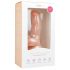 Easytoys - siurbtukas, su sėklidėmis dildo (15cm) - natūralios spalvos