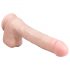 Easytoys - prisisiurbiantis didelis dildo (29,5 cm) - natūrali spalva