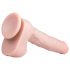 Easytoys - prisisiurbiantis didelis dildo (29,5 cm) - natūrali spalva