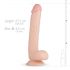 Real Fantasy Elvin - tikroviškas dildo su sėklidėmis - 28 cm (natūralus)