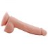 Ponas Dixx 7.6 - siurbtuku pritvirtinamas dildo su sėklidėmis - natūralus (19,5cm)