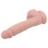 Ponas Dixx 7.6 - siurbtuku pritvirtinamas dildo su sėklidėmis - natūralus (19,5cm)