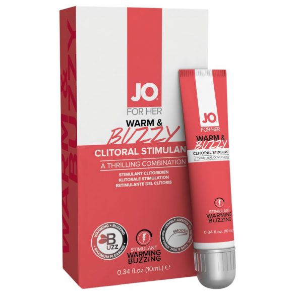 JO WARM & BUZZY - klitoriui stimuliuojantis gelis moterims (10ml)