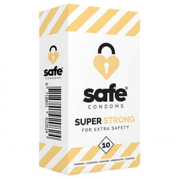 SAFE Super Strong - itin stiprūs prezervatyvai (10vnt)